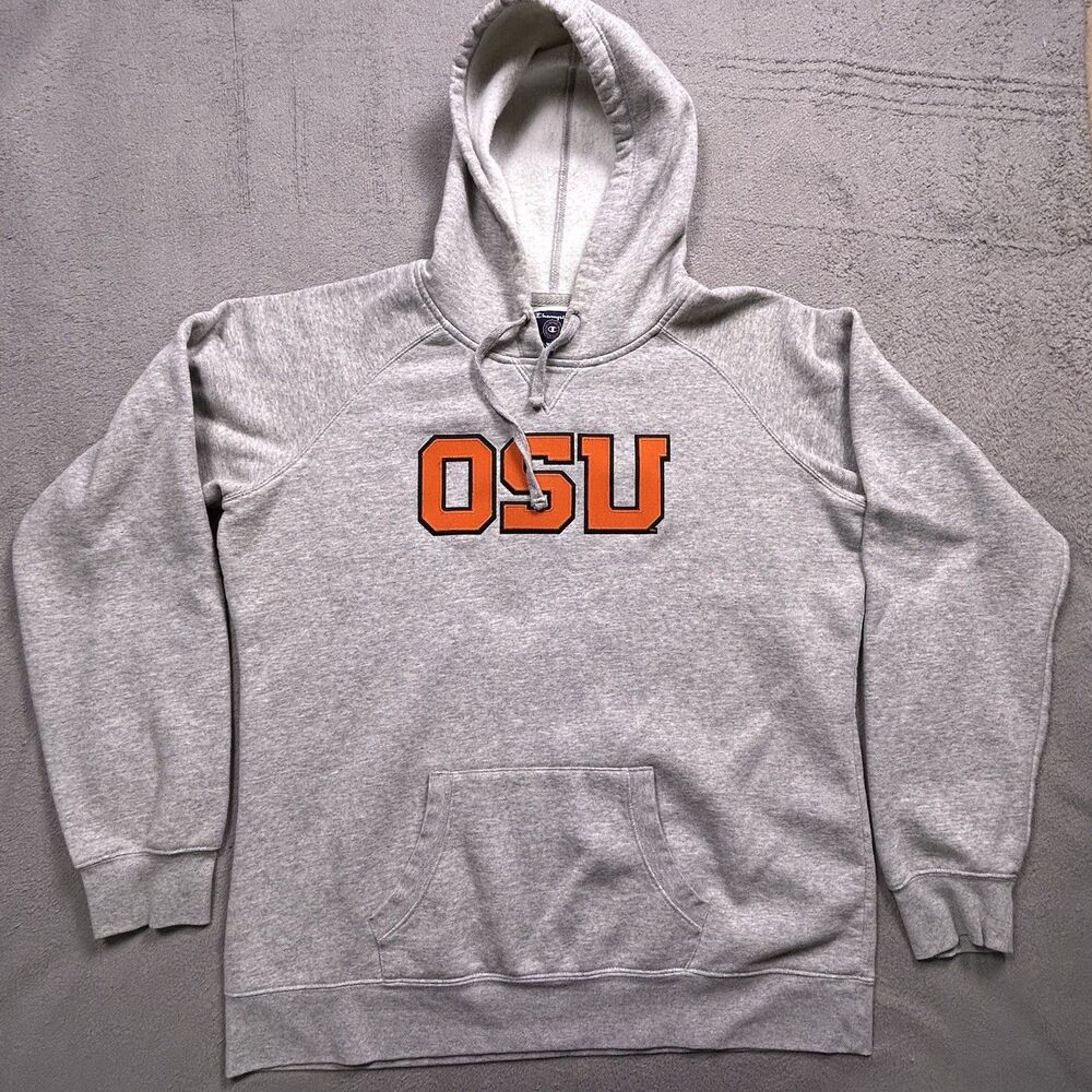 Champion OSU Hoodie Mens XXL Vintage Grey Pullover